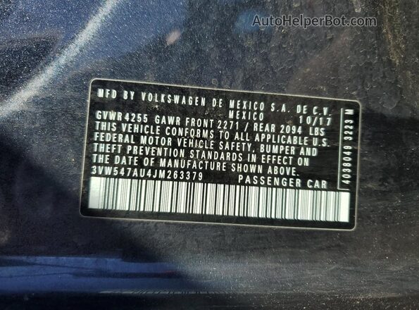 3VW547AU4JM263379 2018 VOLKSWAGEN GTI Charcoal Engine compartment view