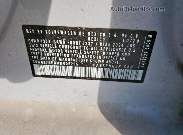 3VW6T7AU8MM005295 2021 VOLKSWAGEN GTI Серый Вид подкапотного пространства
