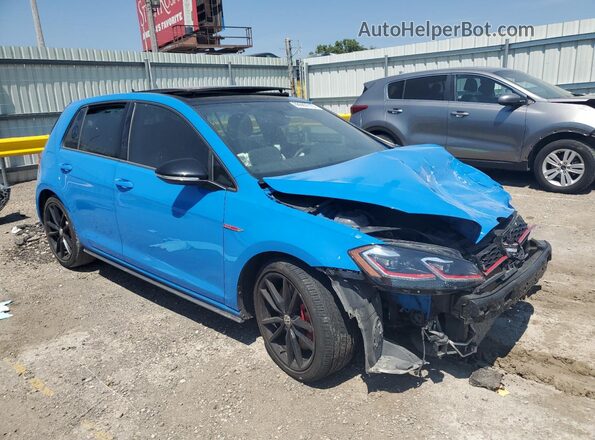 3VW6T7AU8MM005698 2021 VOLKSWAGEN GTI Blue წინა მარჯვენა