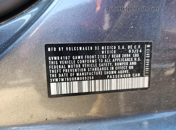 3VW7M7BU0RM069256 2024 VOLKSWAGEN JETTA Silver Widok komory silnika