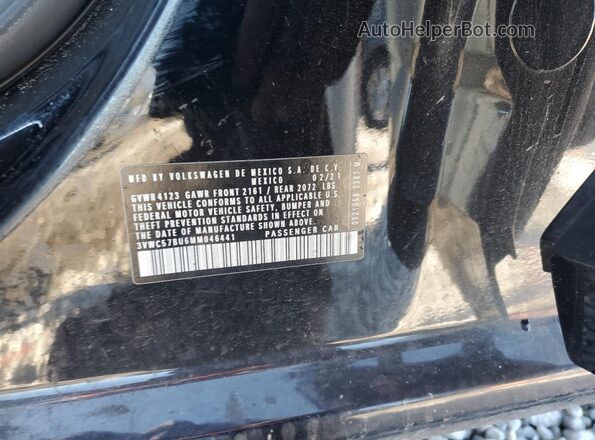 3VWC57BU6MM046441 2021 VOLKSWAGEN JETTA Black Engine compartment view