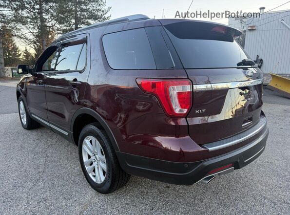 1FM5K8D85JGB14370 2018 FORD FORD EXPLORER Бордовый Передняя правая четверть