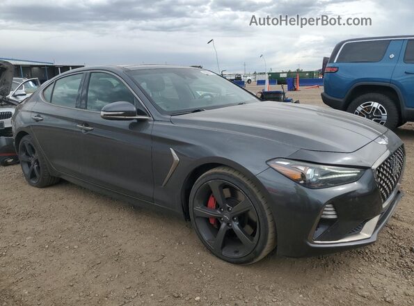 KMTG34LE9KU022936 2019 GENESIS G70 Gray Vista frontal