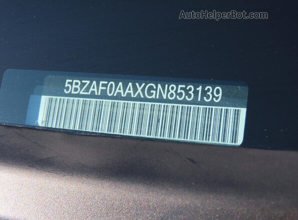 5BZAF0AAXGN853139 2016 NISSAN NV Gray 