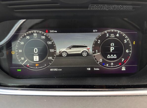 SALZP2FX1LH080541 2020 LAND ROVER RANGE White Vista del cuadro de instrumentos