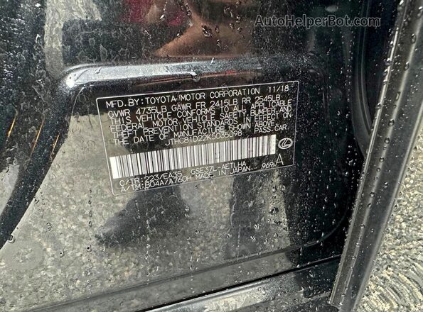 JTHC81D22K5035098 2019 LEXUS IS Black Vista de los asientos traseros