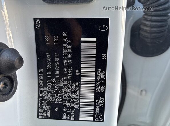 JTERU5JR2R6291595 2024 TOYOTA 4RUNNER White Rear interior view