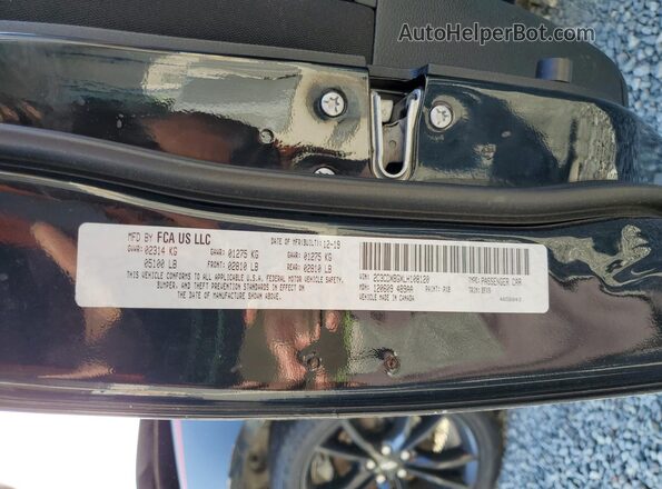 2C3CDXBGXLH108120 2020 DODGE CHARGER Black Widok naklejki z numerem VIN