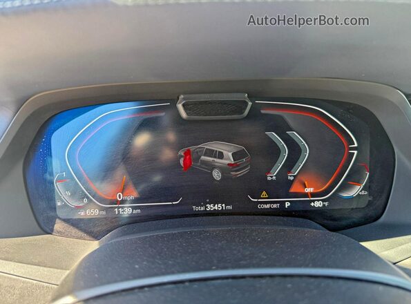 5UXCW2C07N9M52922 2022 BMW X7 Gray Instrument cluster view