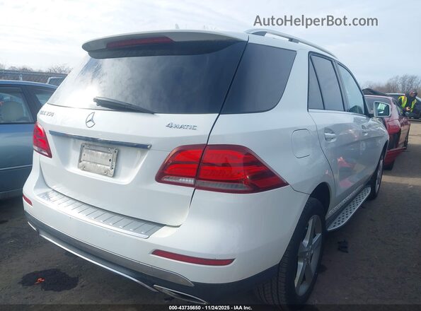 4JGDA5HB4GA693138 2016 MERCEDES-BENZ GLE 350 4MATIC White Tył prawy