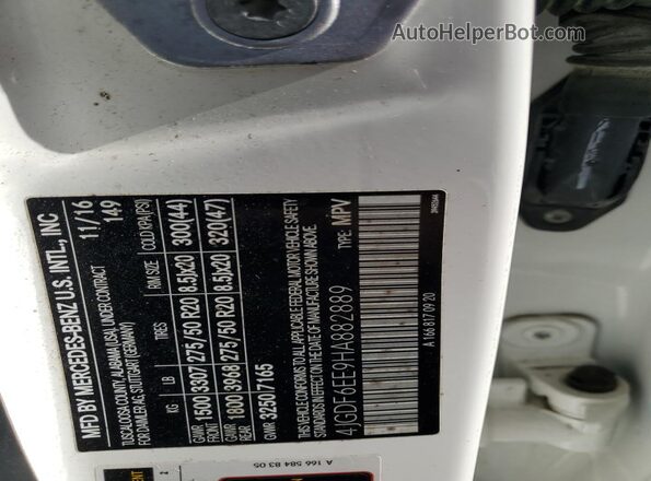 4JGDF6EE9HA882889 2017 MERCEDES-BENZ GLS Белый Вид подкапотного пространства