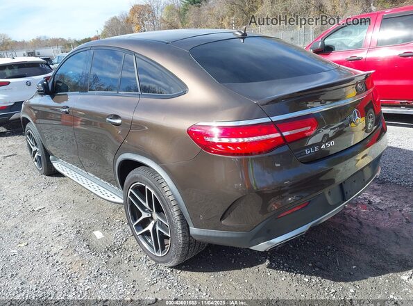 4JGED6EB0GA021180 2016 MERCEDES-BENZ GLE 450 AMG COUPE Brown Rear left
