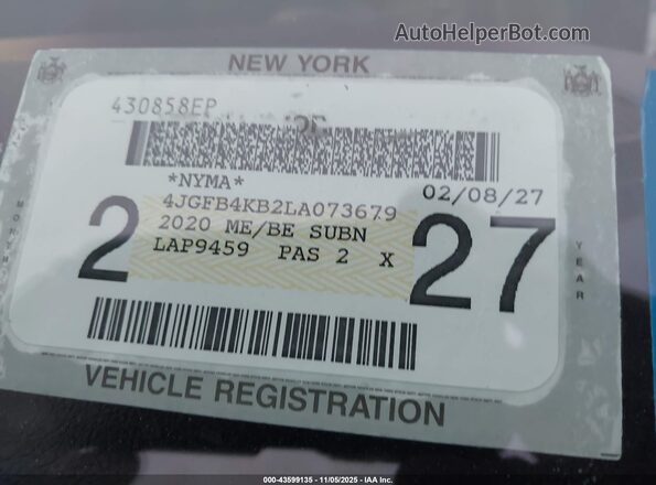 4JGFB4KB2LA073679 2020 MERCEDES-BENZ GLE 350 Белый Вид щитка приборов