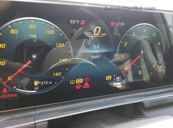 4JGFB4KBXMA495281 2021 MERCEDES-BENZ GLE Black Вид щитка приладів