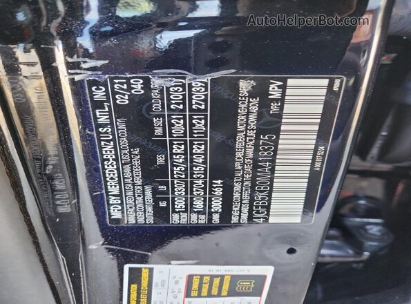 4JGFB5KB0MA418375 2021 MERCEDES-BENZ GLE Black Engine compartment view