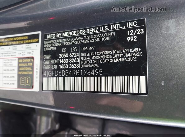 4JGFD6BB4RB128495 2024 MERCEDES-BENZ AMG GLE 53 COUPE Gray Vista del compartimento del motor