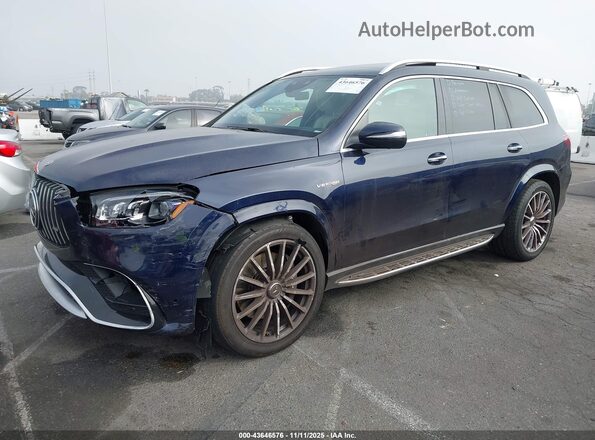 4JGFF8KEXNA824682 2022 MERCEDES-BENZ AMG GLS 63 Blue Առջևի ձախ երեք քառորդ տեսարան