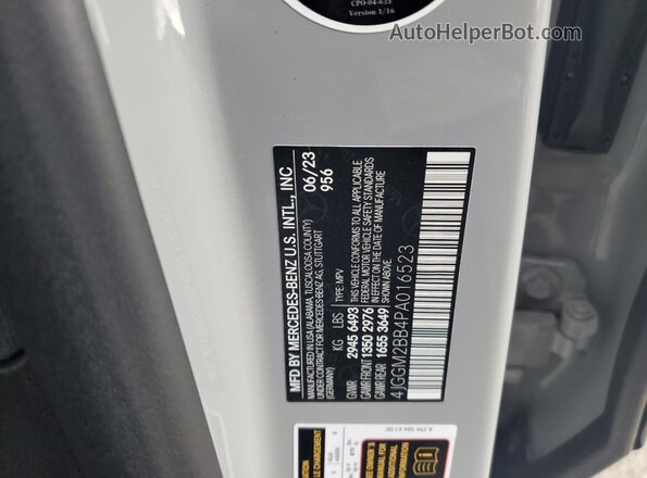 4JGGM2BB4PA016523 2023 MERCEDES-BENZ EQE White Панорамний вид салону 360°