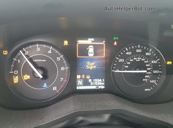 4S3GKAB65M3602672 2021 SUBARU IMPREZA Gray Вид щитка приладів