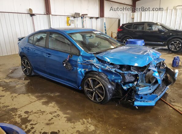4S3GKAM62N3602627 2022 SUBARU IMPREZA Синий Передняя правая четверть