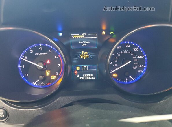 4S4BSAFC6K3351647 2019 SUBARU OUTBACK Silver Widok zestawu wskaźników
