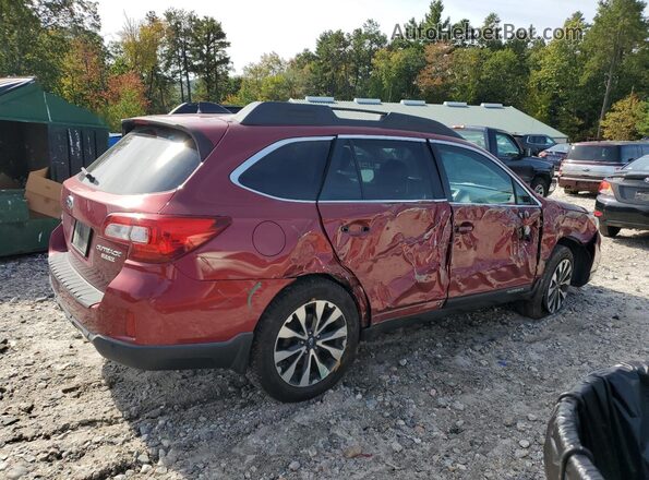 4S4BSANC6H3437339 2017 SUBARU OUTBACK Red Trasero derecho