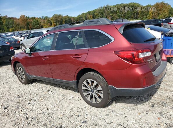 4S4BSANC6H3437339 2017 SUBARU OUTBACK Red Trasero izquierdo
