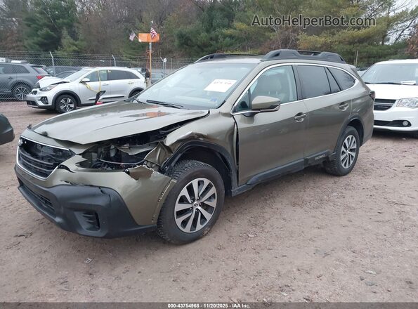 4S4BTADC2N3242154 2022 SUBARU OUTBACK Зеленый Передняя левая четверть