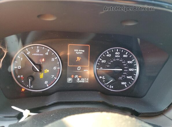 4S4BTAEC0L3101983 2020 SUBARU OUTBACK Серебряный Вид щитка приборов
