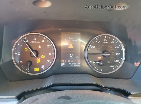 4S4BTAEC3L3145055 2020 SUBARU OUTBACK Blue Widok zestawu wskaźników