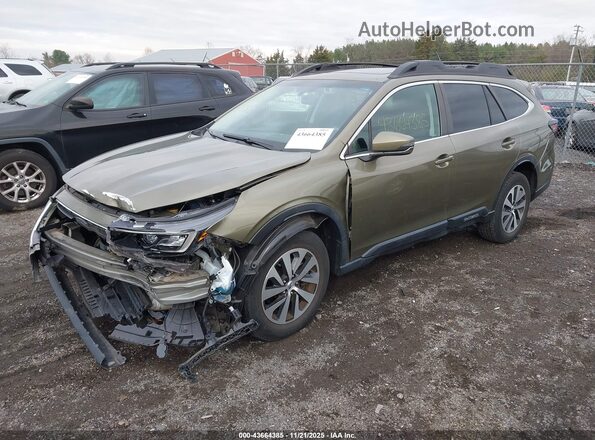 4S4BTAFC1N3202144 2022 SUBARU OUTBACK Зеленый Передняя левая четверть