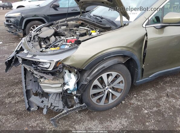 4S4BTAFC1N3202144 2022 SUBARU OUTBACK Зеленый Вид спереди