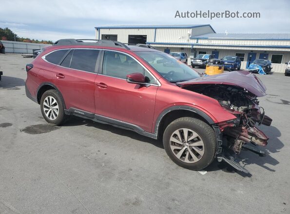 4S4BTAFC2N3191798 2022 SUBARU OUTBACK Красный Передняя правая четверть