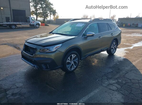 4S4BTGPD7N3187210 2022 SUBARU OUTBACK Зеленый Передняя левая четверть
