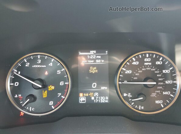 4S4BTGUD1S3207760 2025 SUBARU OUTBACK Blue Instrument cluster view