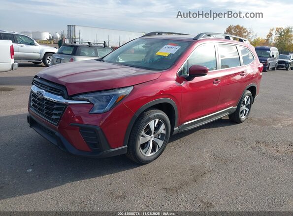 4S4WMADD3S3422097 2025 SUBARU ASCENT Maroon Առջևի ձախ երեք քառորդ տեսարան