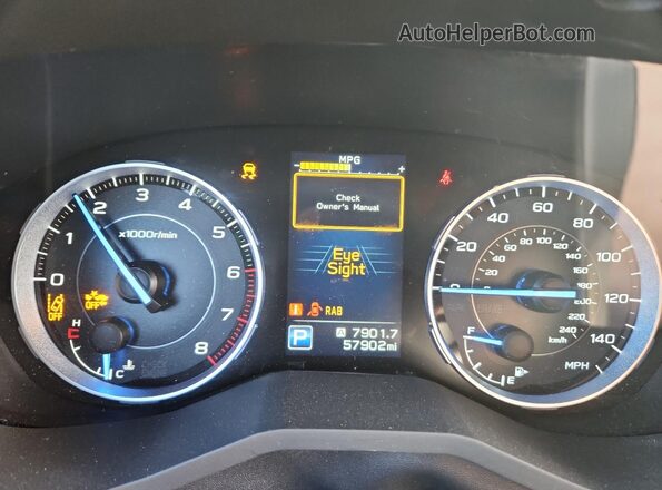 4S4WMAPDXL3470659 2020 SUBARU ASCENT White Vista del cuadro de instrumentos