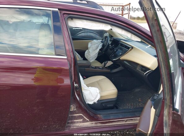 4T1BK1EB5JU282225 2018 TOYOTA AVALON Burgundy წინა სალონის ხედი