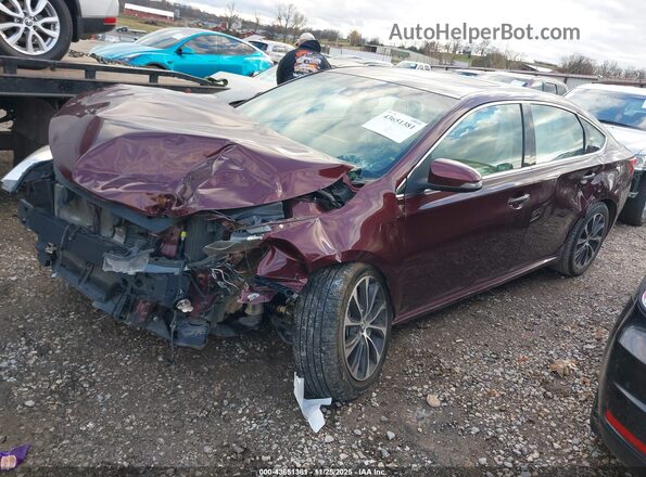 4T1BK1EB5JU282225 2018 TOYOTA AVALON Burgundy წინა მარცხენა ხედი სამი მეოთხედიდან