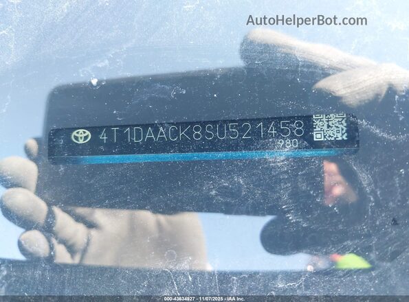 4T1DAACK8SU521458 2025 TOYOTA LE Blue Widok komory silnika