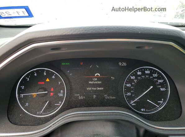 4T1FZ1FB7LU051213 2020 TOYOTA AVALON Silver ხელსაწყოთა პანელის ხედი