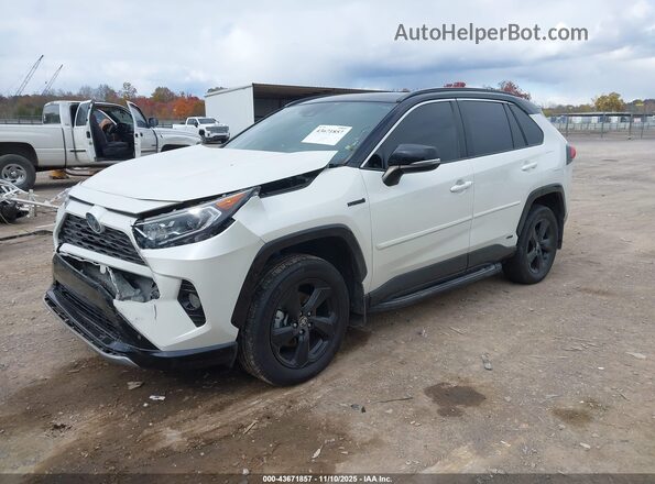 4T3E6RFV4MU047609 2021 TOYOTA RAV4 HYBRID White წინა მარცხენა ხედი სამი მეოთხედიდან