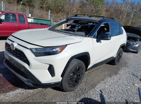 4T3E6RFV8NU072062 2022 TOYOTA RAV4 HYBRID White Առջևի ձախ երեք քառորդ տեսարան