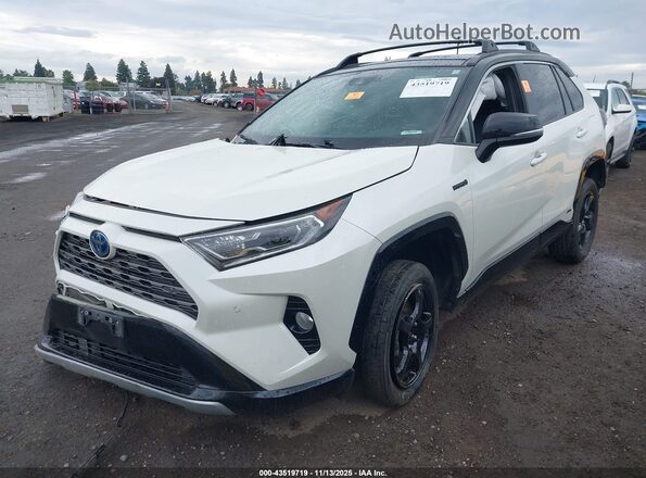 4T3E6RFV9MU027176 2021 TOYOTA RAV4 HYBRID White წინა მარცხენა ხედი სამი მეოთხედიდან