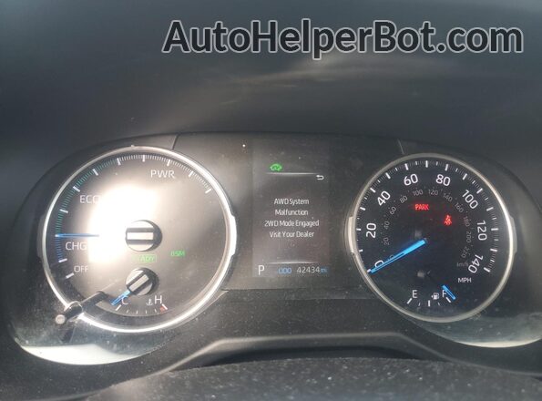 4T3T6RFV2NU083405 2022 TOYOTA RAV4 Gray Вид щитка приладів