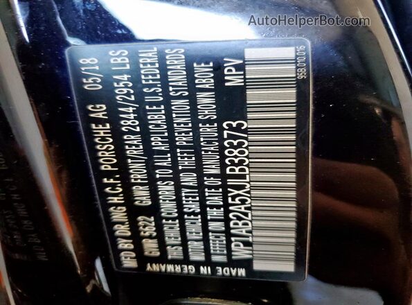 WP1AB2A5XJLB38373 2018 PORSCHE MACAN Black 