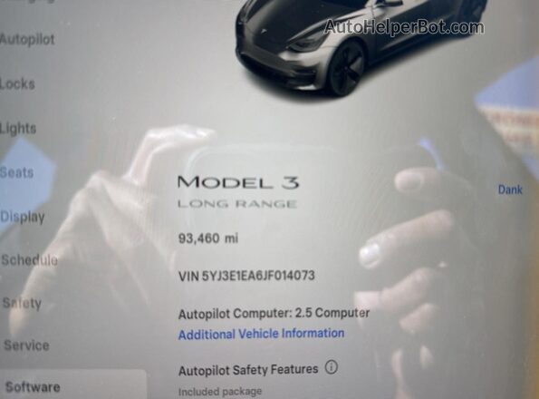 5YJ3E1EA6JF014073 2018 TESLA MODEL 3 Серый 