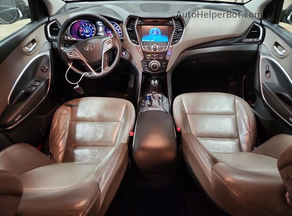 KM8SRDHF9GU141064 2016 HYUNDAI SANTA FE Black Widok zestawu wskaźników