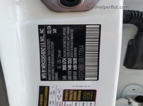 4JGFD6BB1RB177864 2024 MERCEDES-BENZ GLE-CLASS White Vista interior de 360 grados