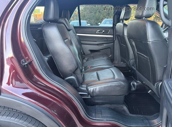 1FM5K8D85JGB14370 2018 FORD FORD EXPLORER Бордовый Вид салона спереди